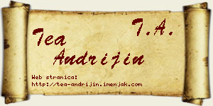 Tea Andrijin vizit kartica